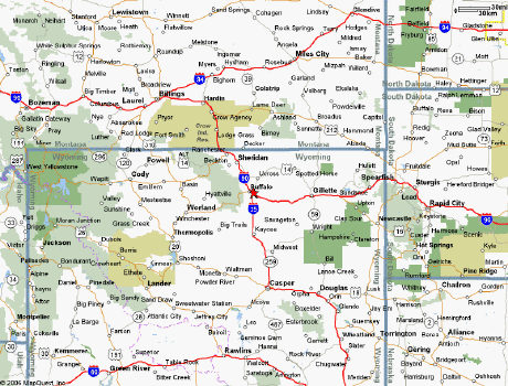 Regional Map - Buffalo, Wyoming